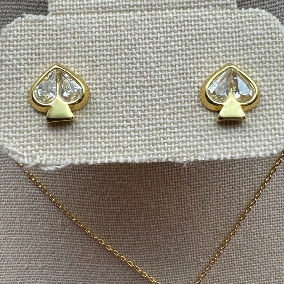 2035-AOHP Kate Spade “Everyday Spade” Cubic Zirconia Stud  & Pendent Set NWT - Picture 9 of 15